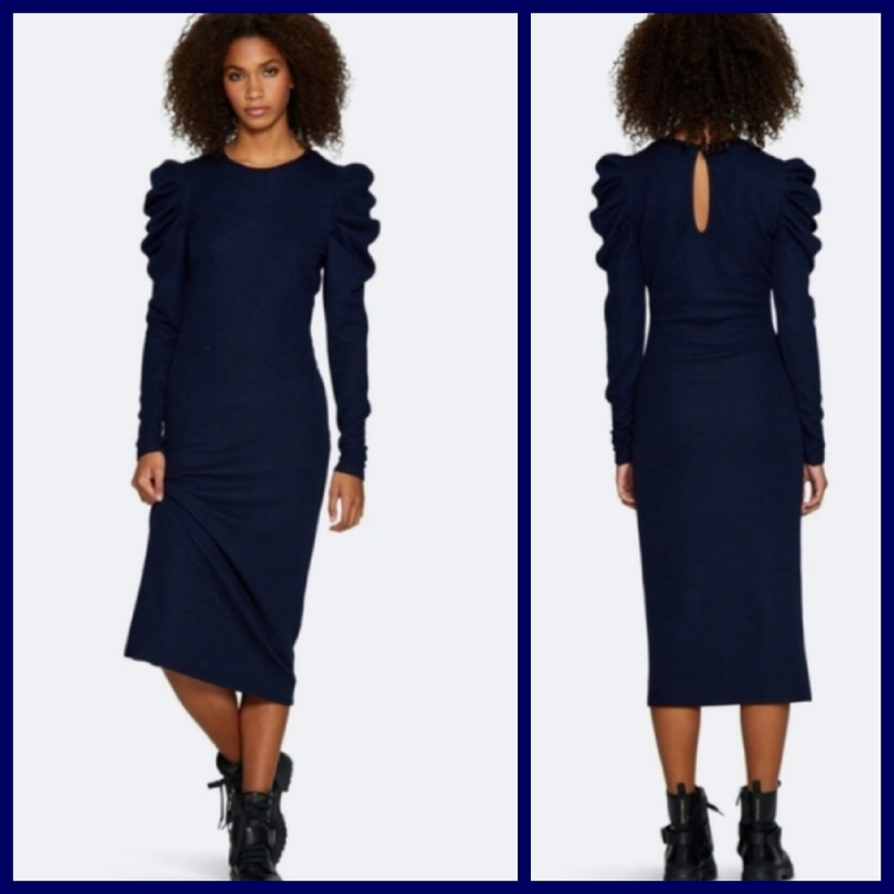 NWT Walter Baker 'Lela' Navy Blue Knit Dress - Picture 3 of 3